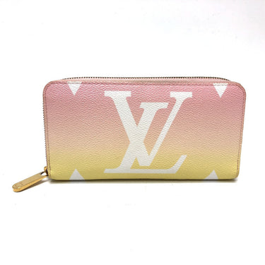 LOUIS VUITTON Long Wallet Purse M80361 Monogram canvas pink monogram visor pool Zippy wallet